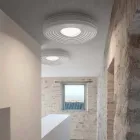 Stropní lampa do obývacího pokoje v moderním designu v matně bílé omítce - lékořice Viadurini