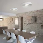 Stropní lampa do obývacího pokoje v moderním designu v matně bílé omítce - lékořice Viadurini