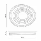 Stropní lampa do obývacího pokoje v moderním designu v matně bílé omítce - lékořice Viadurini