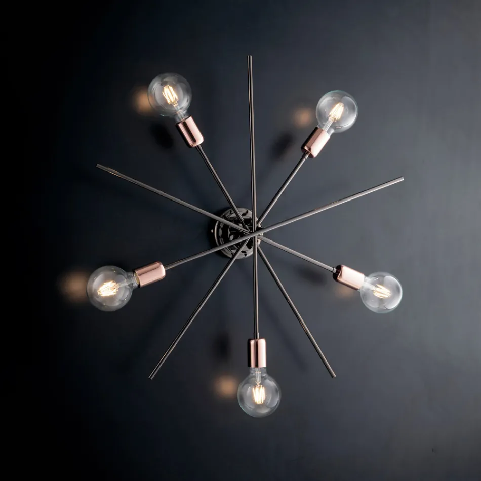 Železná stropní svítidla vyrobená v Itálii pro interiérové dekorace - Nizozemsko Viadurini