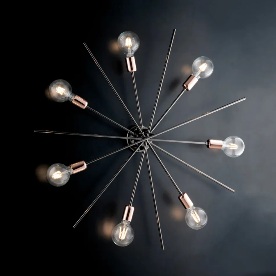 Železná stropní svítidla vyrobená v Itálii pro interiérové dekorace - Nizozemsko Viadurini