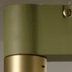 Stropní lampa z keramiky a kartáčované mosazi ručně vyrobená v Itálii - Toscot Match Viadurini