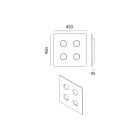 Glazovaná toskánská majoliková stropní lampa vyrobená v Itálii - Toscot Vivaldi Viadurini