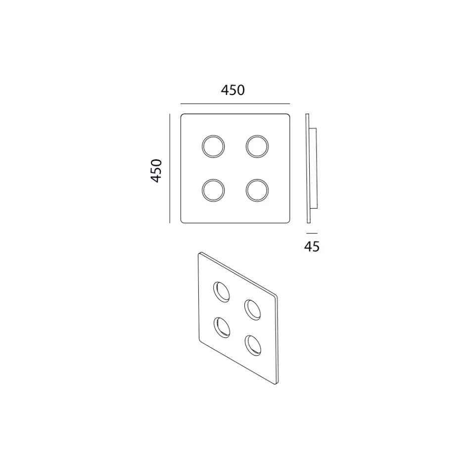 Glazovaná toskánská majoliková stropní lampa vyrobená v Itálii - Toscot Vivaldi Viadurini
