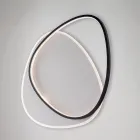 Černobílé LED kovové stropní svítidlo Ophiuchus pro interiérové osvětlení Viadurini