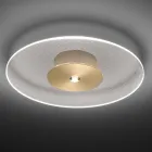 Kovové stropní svítidlo s difuzorem z plexiskla s mikrotečkami - Nora Viadurini