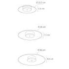 Kovové stropní svítidlo s difuzorem z plexiskla s mikrotečkami - Nora Viadurini