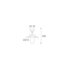 Venkovní stropní svítidlo Vintage Mosaz, čiré sklo IP44 - Elfico Viadurini