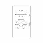 Vintage leštěná mosazná a skleněná stropní lampa 2 velikosti - vázaná kniha od Il Fanale Viadurini