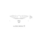 Stropní svítidlo z benátského skla a bílého kovu Made in Italy - Artemide Viadurini