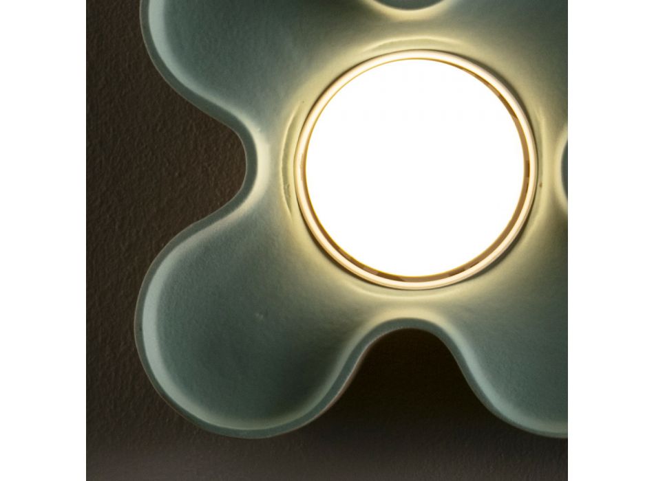Moderní keramická stropní lampa ručně vyrobená v Itálii - jetel Toscot Viadurini
