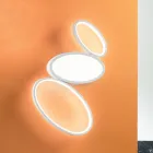 Moderní stmívatelné LED stropní svítidlo v bílé nebo zlaté barvě - Raissa Viadurini