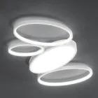 Moderní stmívatelné LED stropní svítidlo v bílé nebo zlaté barvě - Raissa Viadurini