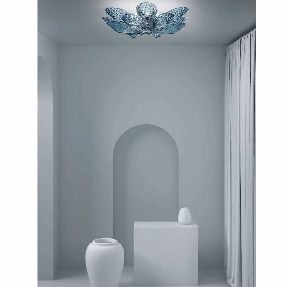 Moderní stropní lampa z benátského skla vyrobená ručně v Itálii - Minos Viadurini