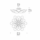 Moderní stropní lampa z benátského skla vyrobená ručně v Itálii - Minos Viadurini