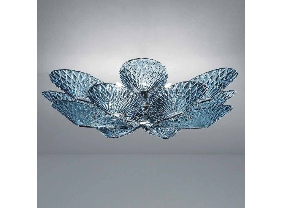 Moderní stropní lampa z benátského skla vyrobená ručně v Itálii - Minos Viadurini