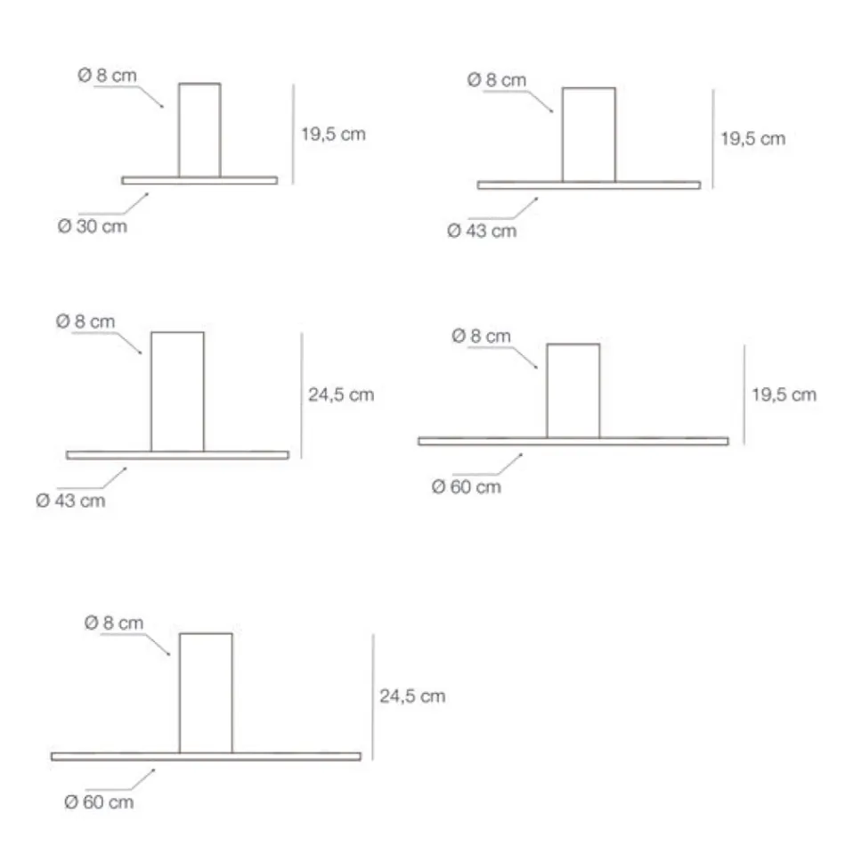 Stropní svítidlo z kovu v různých povrchových úpravách a velikostech - Světla Viadurini