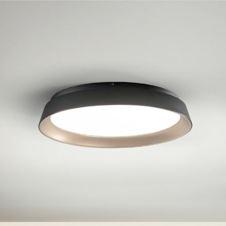 Kulaté LED stropní svítidlo v černém a zlatém kovovém moderním designu - Rondola Viadurini