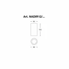 Kulatý stropní cement nebo sádra Ucho 12 Aldo Bernardi Viadurini