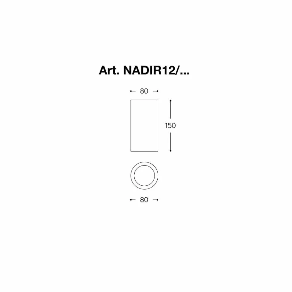 Kulatý stropní cement nebo sádra Ucho 12 Aldo Bernardi Viadurini