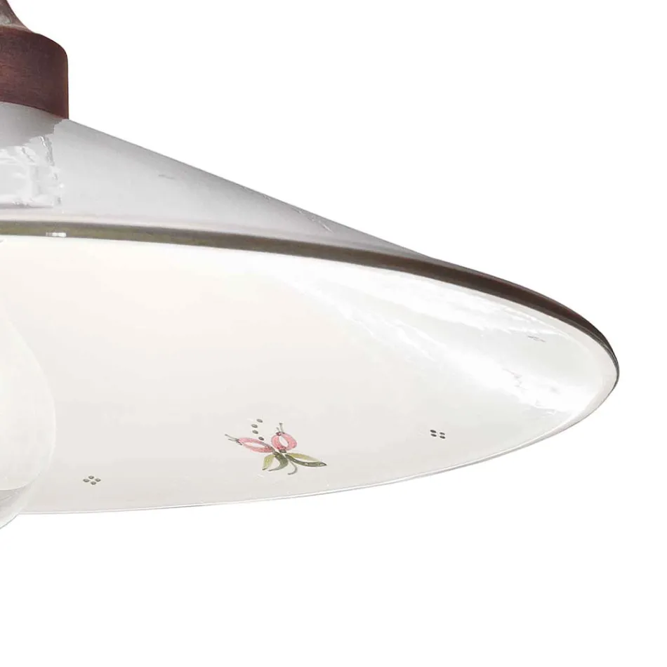Vintage stropní lampa z keramiky a ručně vyrobeného železa ve 3 velikostech - Asti Viadurini