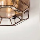 Vintage stropní lampa v leštěné mosazi a skle 2 velikosti - vázaná Il Fanale Viadurini