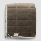 Pléd z bavlněného saténu a žinylky s lurexem, křídou nebo retro okrajem - Tortoro Viadurini