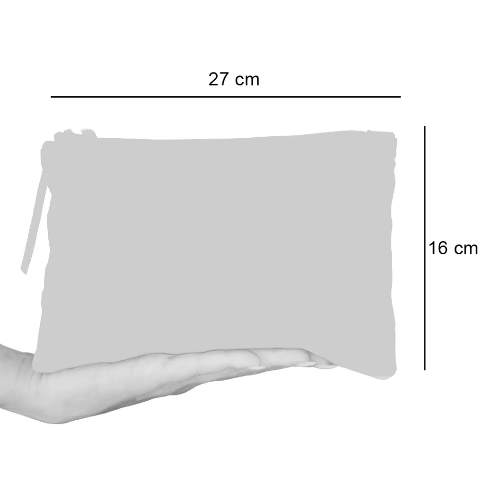 Umělecká ručně tištěná spojková taška, jedinečný kus z bavlny, 2 kusy - Viadurini od Marchi Viadurini