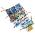 Umělecká ručně tištěná spojková taška, jedinečný kus z bavlny, 2 kusy – Viadurini od Marchi Viadurini