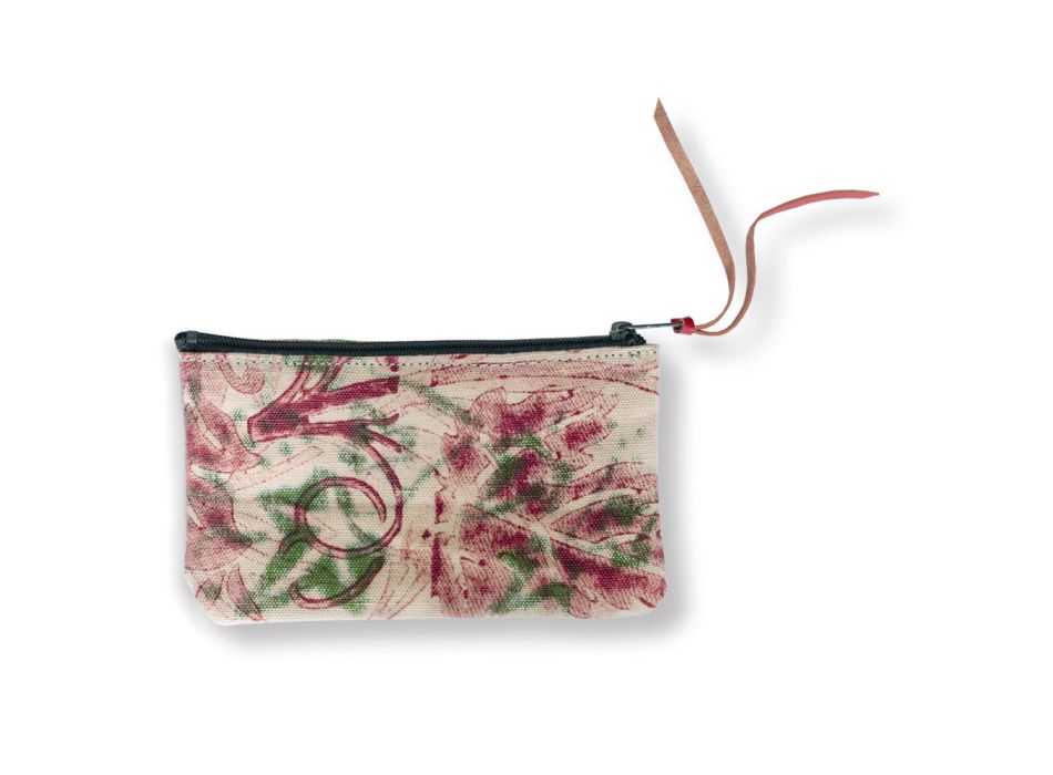 Umělecká ručně tištěná spojková taška, jedinečný kus z bavlny, 2 kusy - Viadurini od Marchi Viadurini