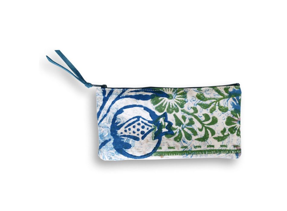Umělecká ručně tištěná spojková taška, jedinečný kus z bavlny, 2 kusy – Viadurini od Marchi Viadurini