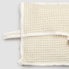 Spojková taška z přírodní bílé voštinové bavlny s perleťovým knoflíkem - Anteha Viadurini