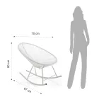 Vnitřní a venkovní houpací křeslo z kovu - Elio Viadurini