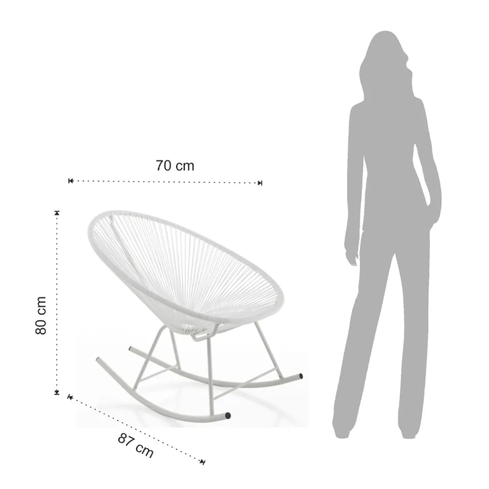 Vnitřní a venkovní houpací křeslo z kovu - Elio Viadurini