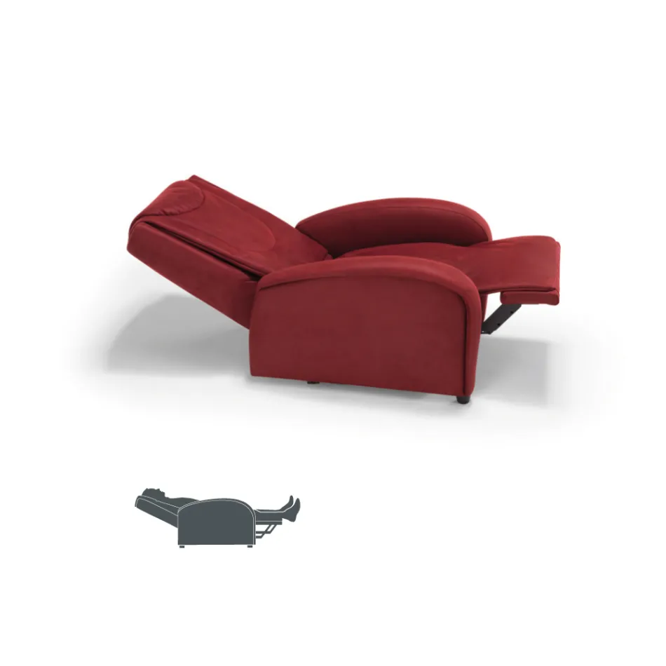 2 motorové zvedací křeslo s masáží shiatsu vyrobené v Itálii Bria Viadurini