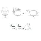 2 motorové zvedací křeslo s masáží shiatsu vyrobené v Itálii Bria Viadurini