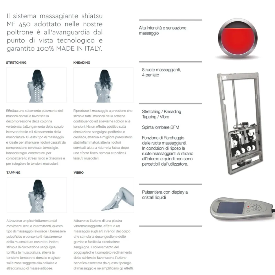 2 motorové zvedací křeslo s masáží shiatsu vyrobené v Itálii Bria Viadurini