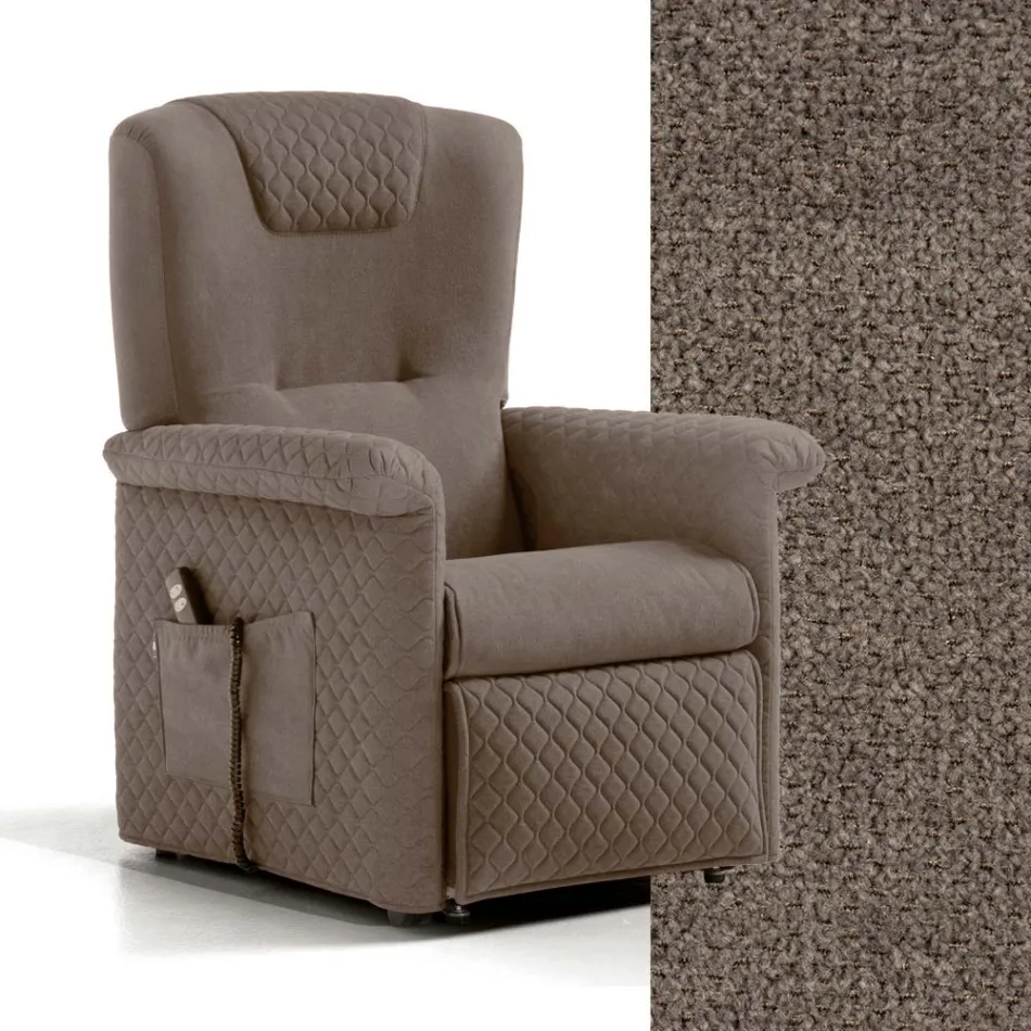 Zvedací křeslo se 2 motory a funkcemi zvedání/relaxace/postele Made in Italy – Giorgia Viadurini