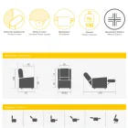 Zvedací křeslo se 2 motory a funkcemi zvedání/relaxace/postele Made in Italy – Giorgia Viadurini