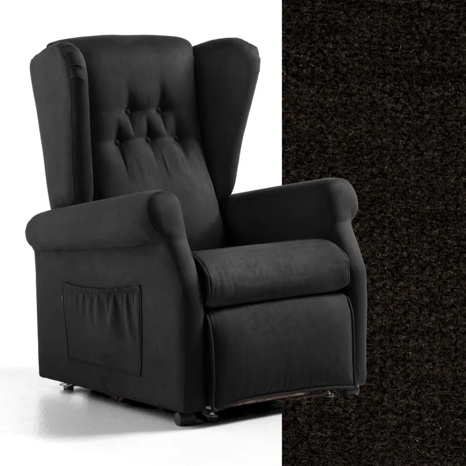 Látkové křeslo s funkcí zvednutí, relaxace a postele - Romina Viadurini