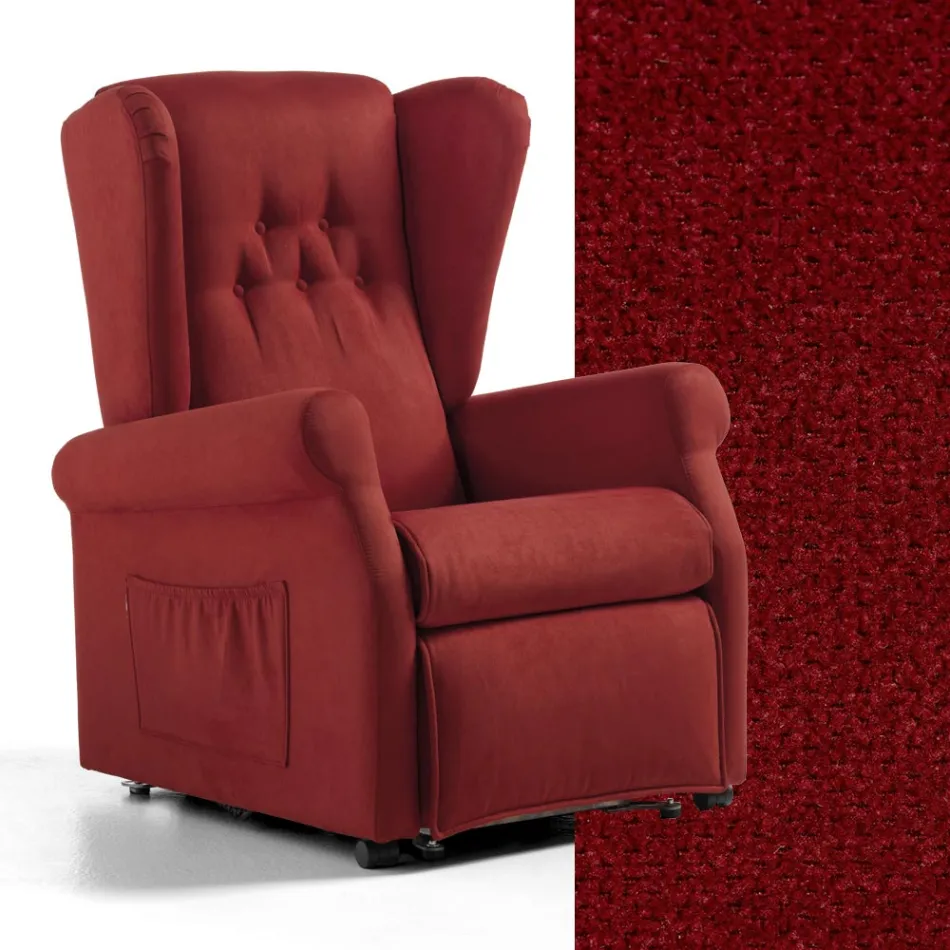 Látkové křeslo s funkcí zvednutí, relaxace a postele - Romina Viadurini