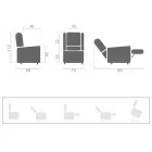 Zvedací relaxační křeslo s pohybem na kolečkách se 2 motory - Juliette Viadurini