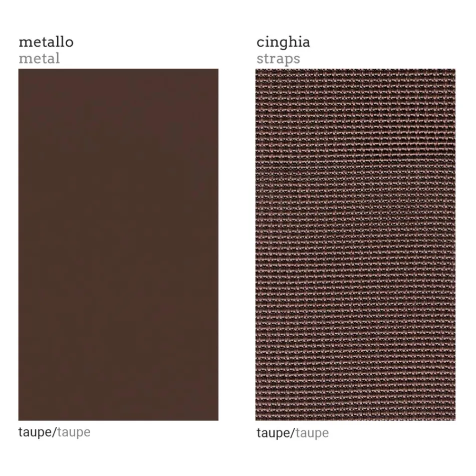 Pravé rohové venkovní křeslo z hliníku a popruhů Made in Italy - Juliediv Viadurini