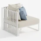 Levé rohové venkovní křeslo z hliníku a popruhů Made in Italy - Juliediv Viadurini