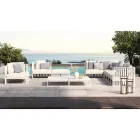 Levé rohové venkovní křeslo z hliníku a popruhů Made in Italy - Juliediv Viadurini