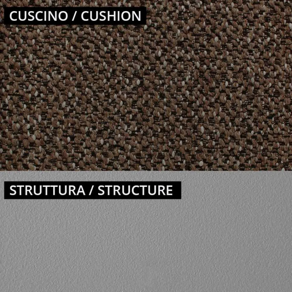 Nízké venkovní křeslo s polstrovaným sedákem Made in Italy - květináč Viadurini