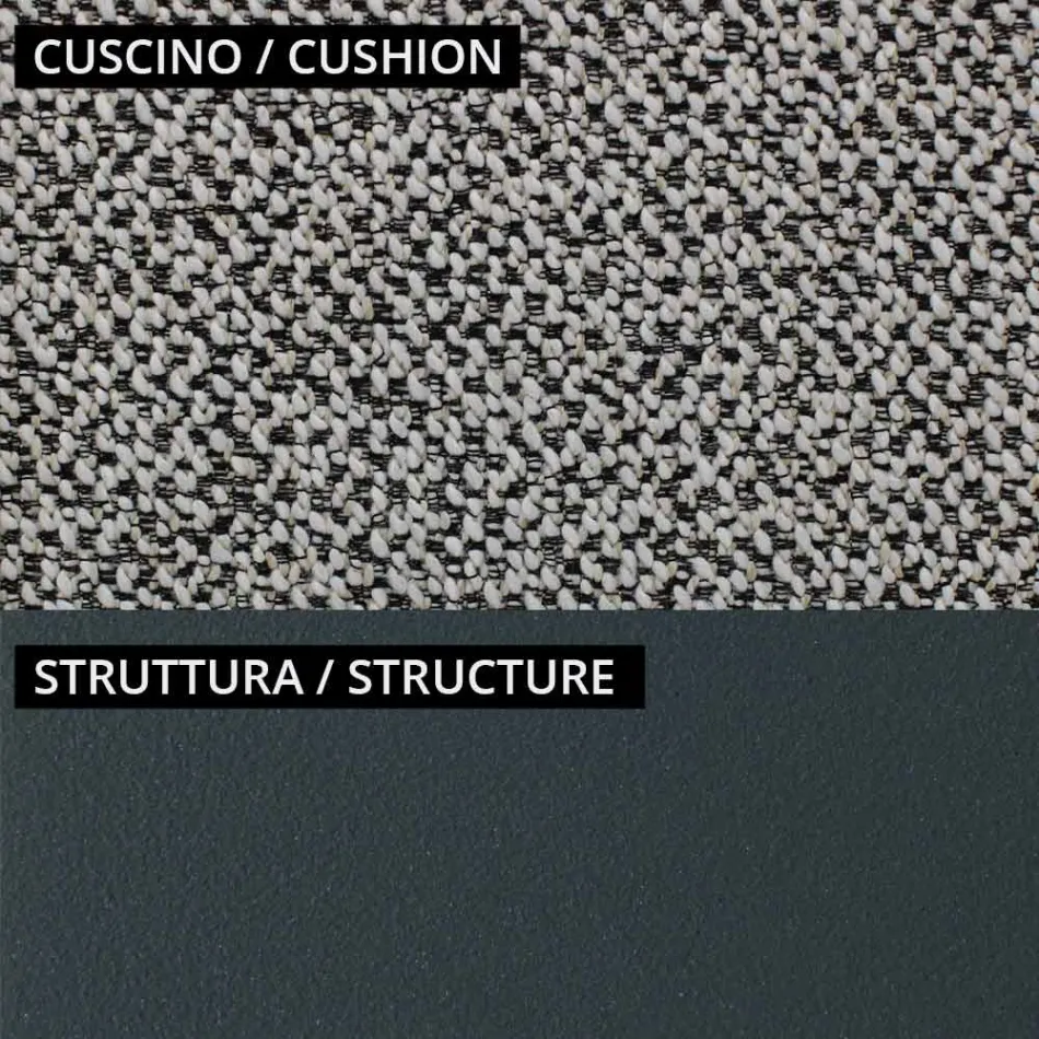 Nízké venkovní křeslo s polstrovaným sedákem Made in Italy - květináč Viadurini