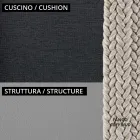 Nízké zahradní křeslo s polštářem v ceně Made in Italy - Prato Viadurini