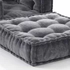 Ethnic Design Chaise Longue křeslo v šedé nebo modré sametové vlákně Viadurini