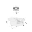 Klasické křeslo s nohami ve tvaru cibule z bukového dřeva Made in Italy - Spassoso Viadurini